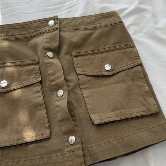 Staud Khaki Tamara Rosemary Utility Skort Size 0 (Mislabeled 6)